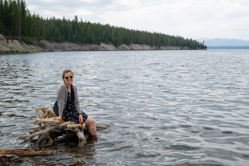 Lake Yellowstone auf unserem Roadtrip durch die Rocky Mountains